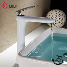 A1038 new design with white plating chrome plating for basin faucet , cold & hot water basin faucet